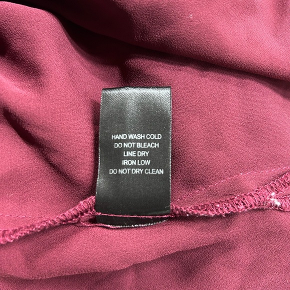 Charlotte Russe Maroon Lace-Up Blouse - Picture 6 of 6